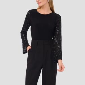 HALOGEN Sequin Fluted Sleeve  ❤️NWT IN STORES❤️